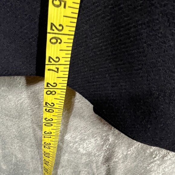 Zara Spain Coat Womens Medium Navy Double Breasted Military Styling Wool Blend - Picture 8 of 9